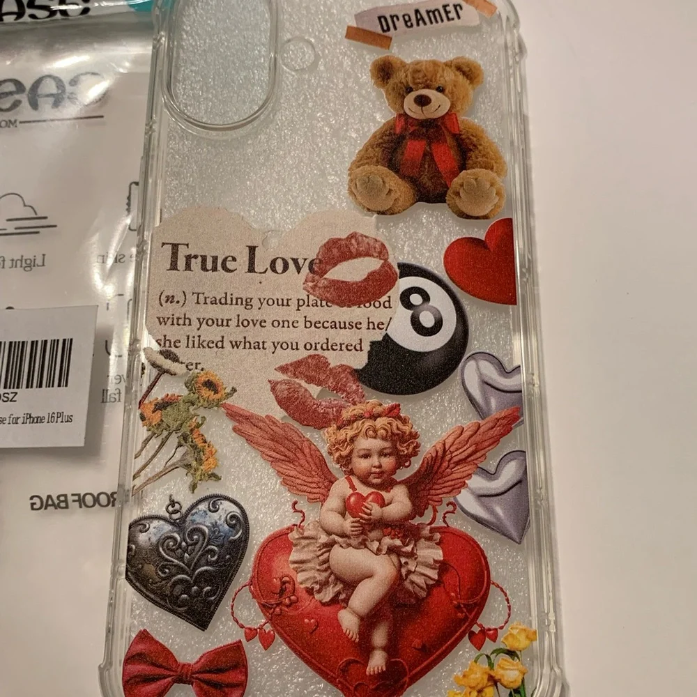 iPhone 16 Plus Valentine Day Clear Case